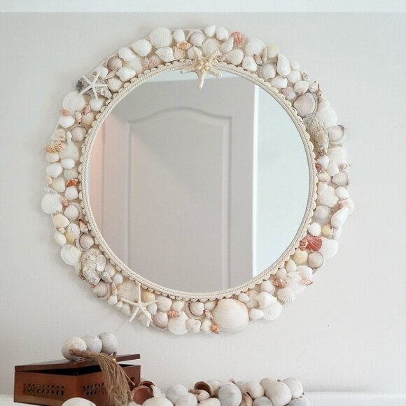 Custom Handmade Seashell Accent Mirror - Picture 6 of 6